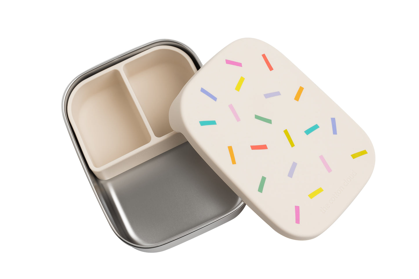 Lunchbox The Cotton Cloud din oțel inoxidabil - Confetti