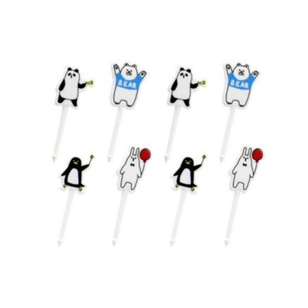 8 mini frigărui - ursuleț de pluș, iepuraș, pinguin