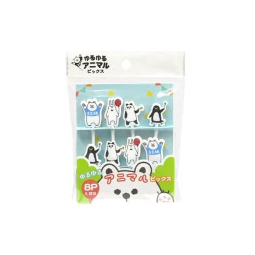 8 mini bețișoare - ursuleț, iepuraș, pinguin