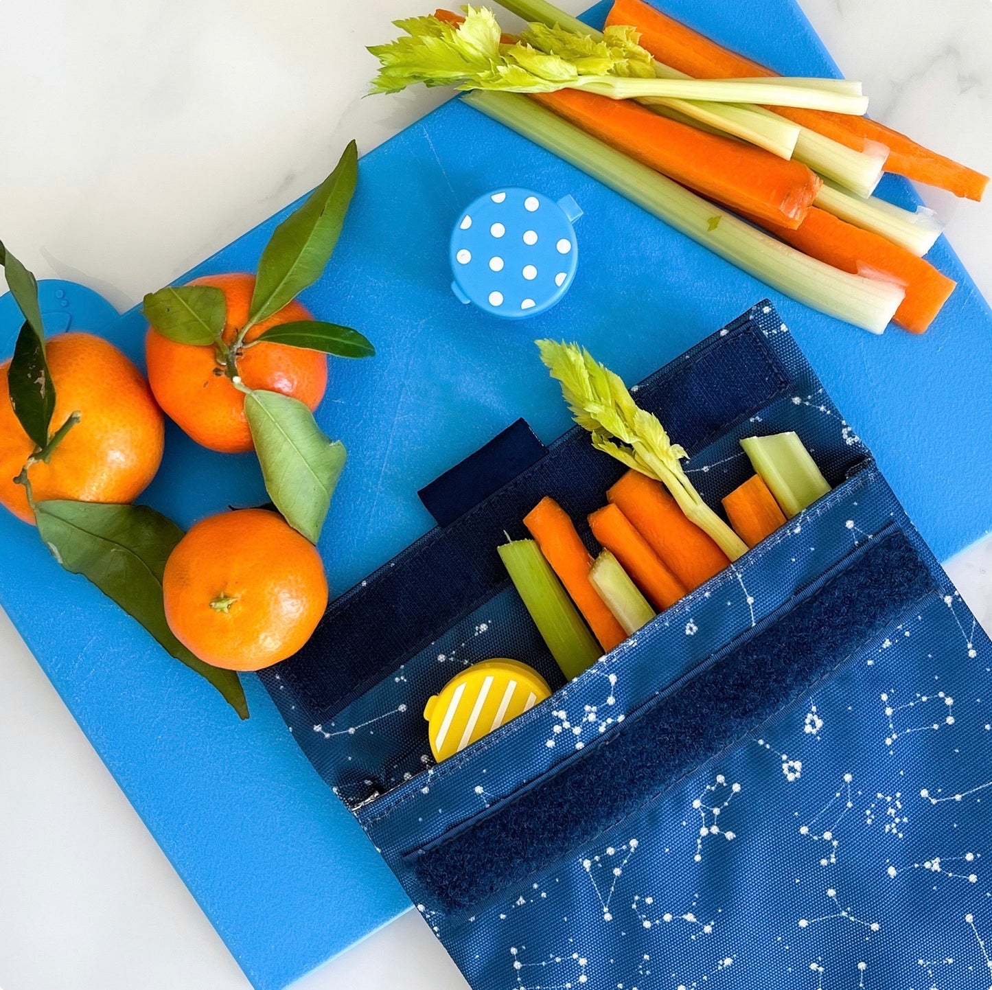 Suport pentru sandvici Yumbox Pochette - Vichy Blue
