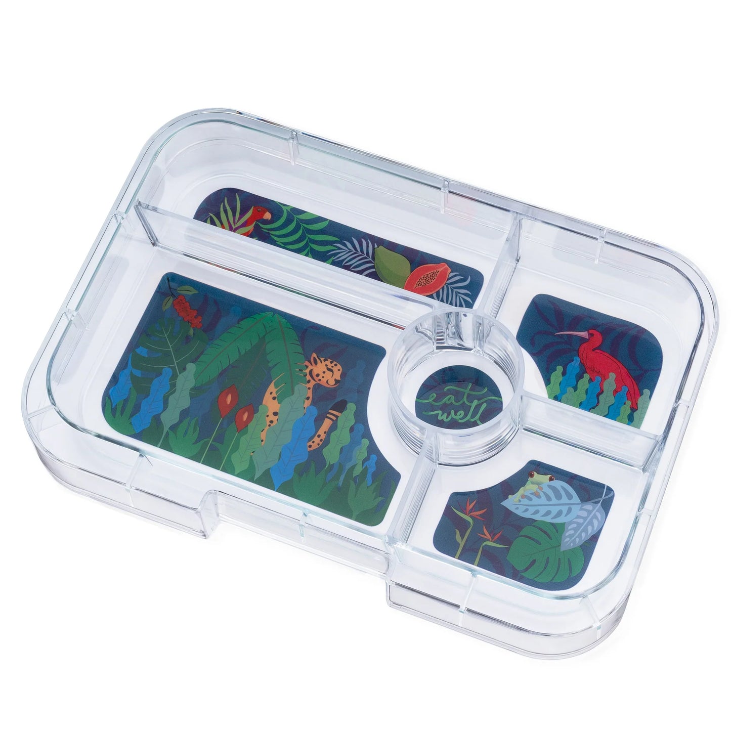 Yumbox Tapas XL Verde Palmier / Junglă (5 compartimente)