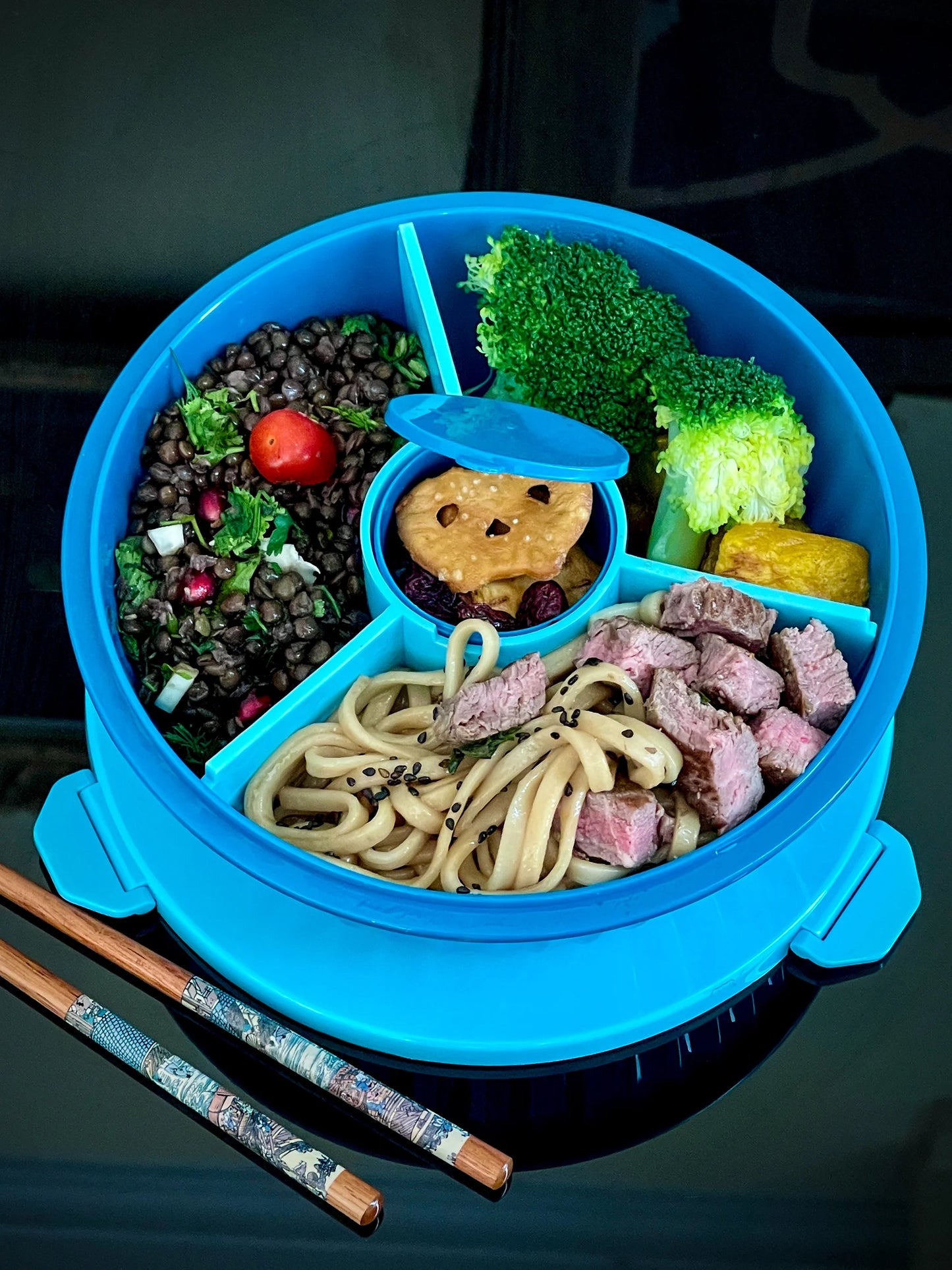 Cutie de salată Yumbox - turcoaz