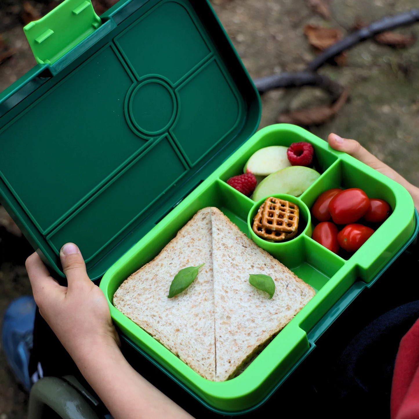 Yumbox Tapas XL Verde Palmier / Lime Solid (4 compartimente)