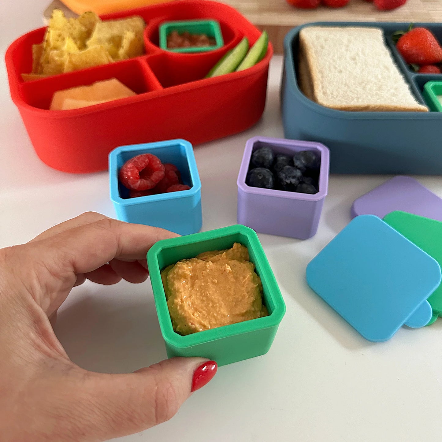 Pick & Dip Pots - cub (în diverse culori)