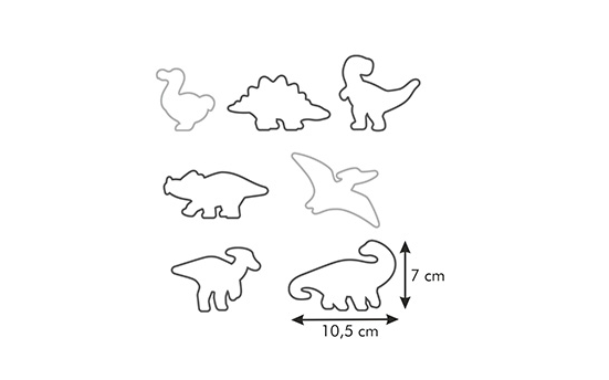 Forme pentru biscuiți DELÍCIA KIDS - Dinozauri (7 buc.)