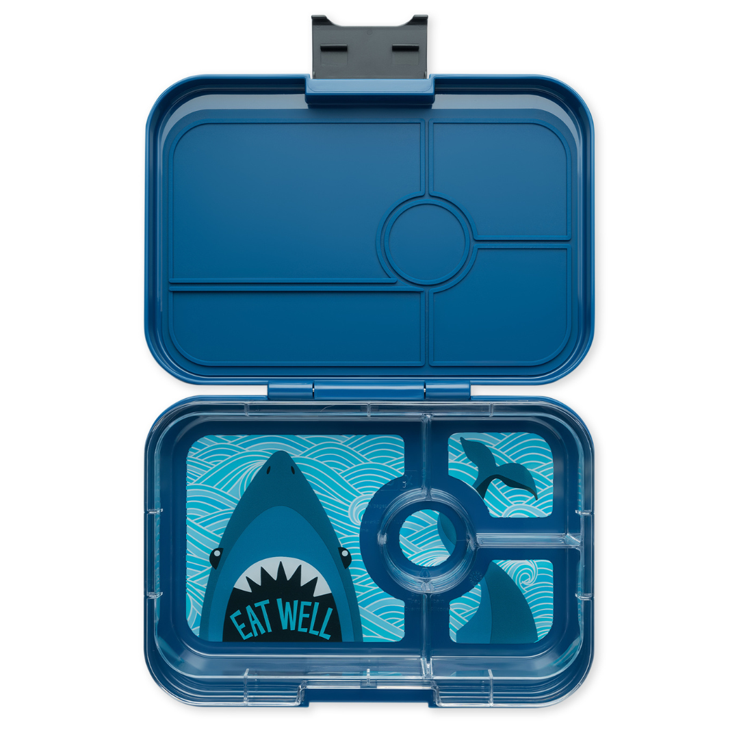Yumbox Tapas XL Monte Carlo Albastru / Rechin (4 compartimente)
