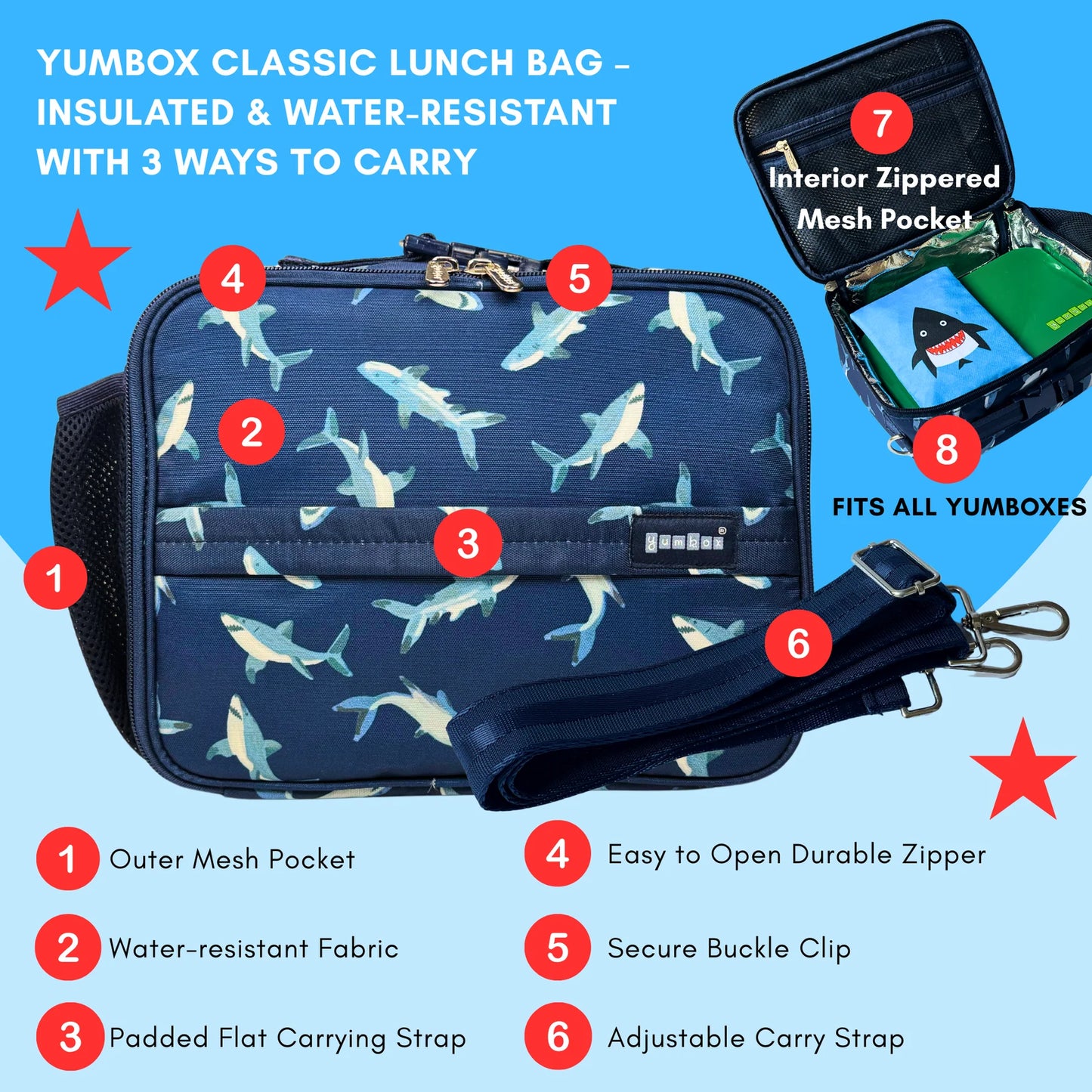 Yumbox Classic - albastru închis