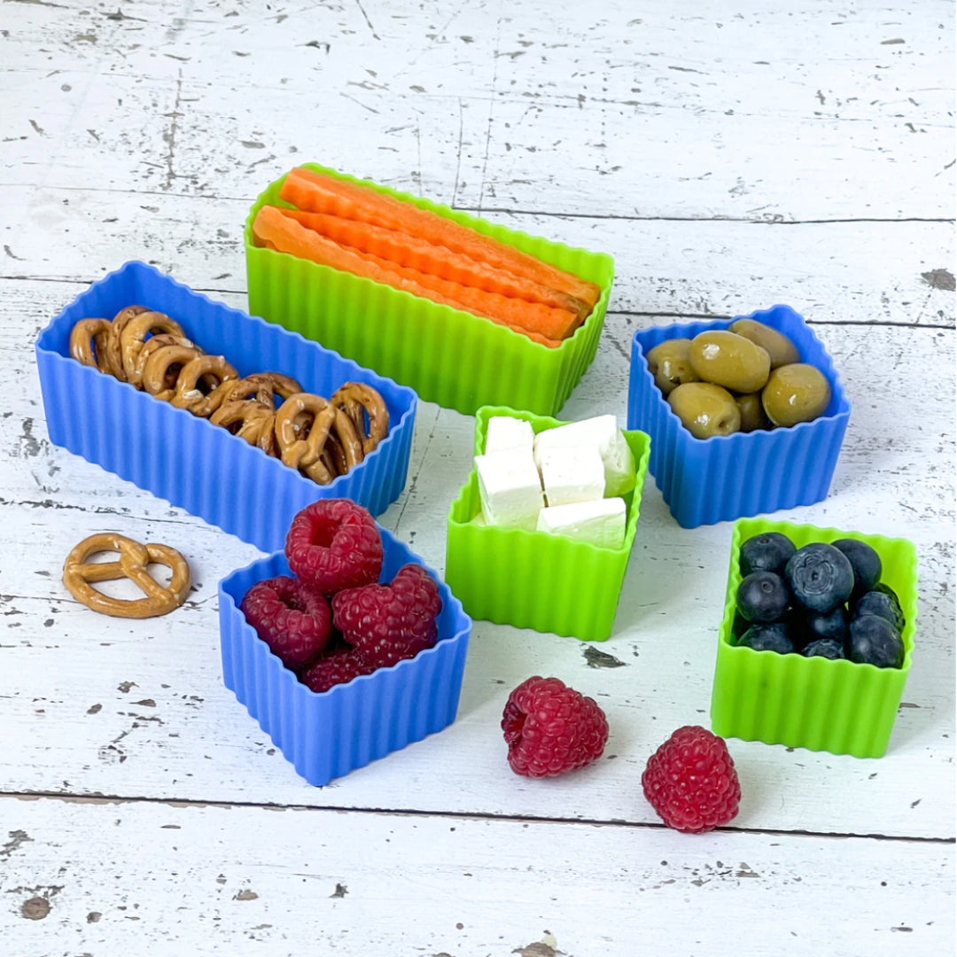 Set cub și cărămidă din silicon Yumbox (6 buc)