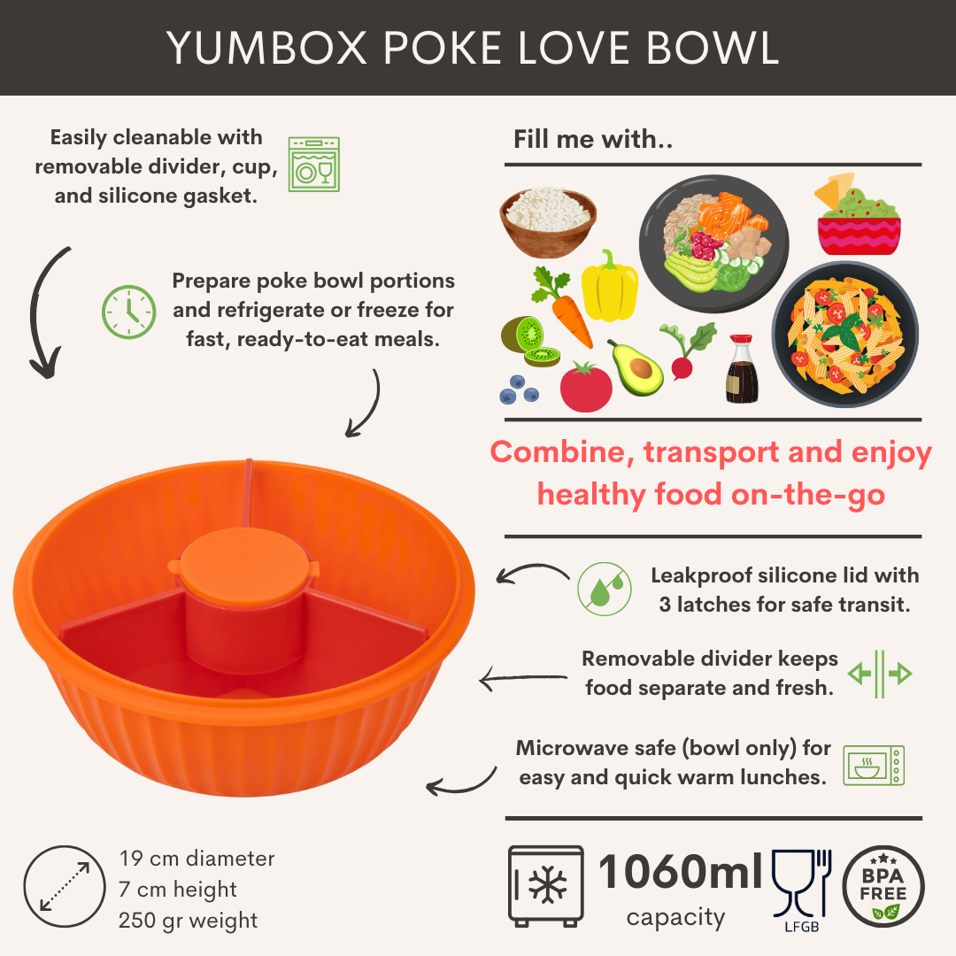 Cutie de salată Yumbox - portocală