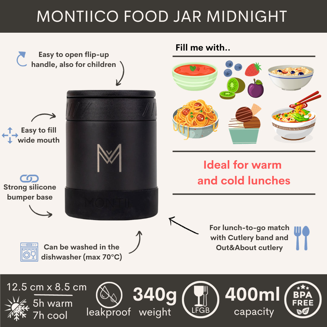 Termos alimentar Montii 400 ml - negru