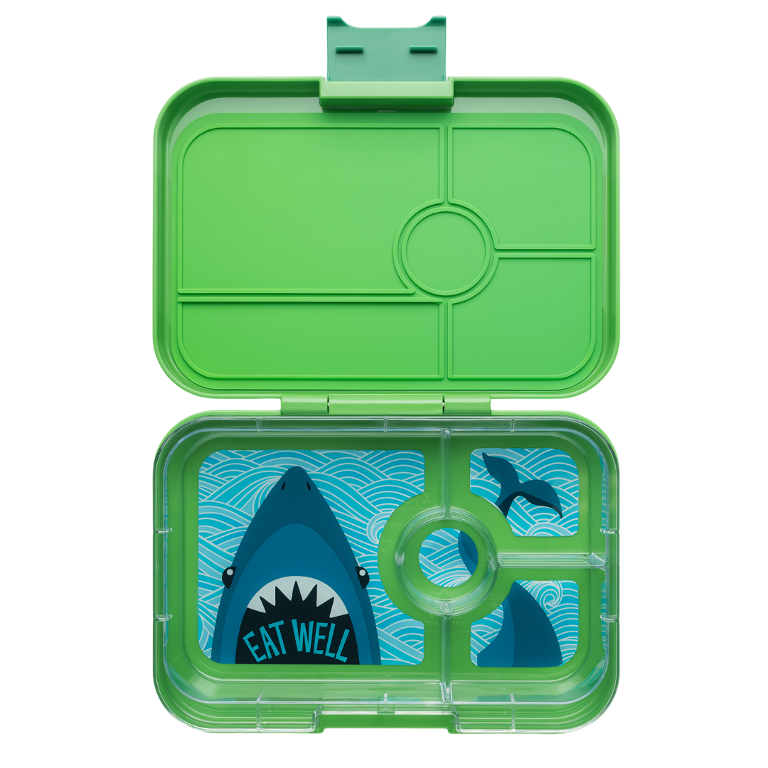 Yumbox Tapas XL Verde Jurassic / Rechin (4 compartimente)
