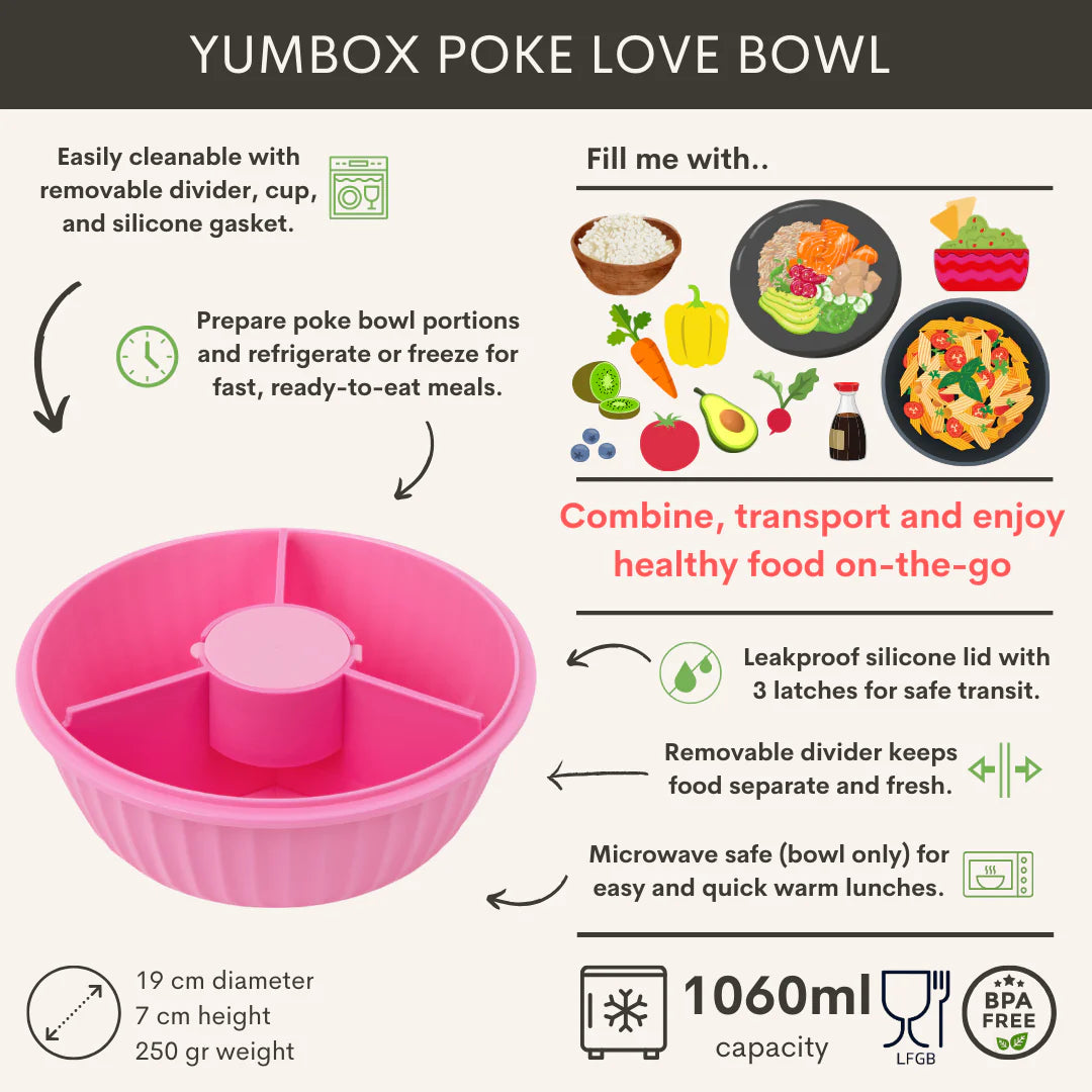 Recipient pentru salate Yumbox - roz
