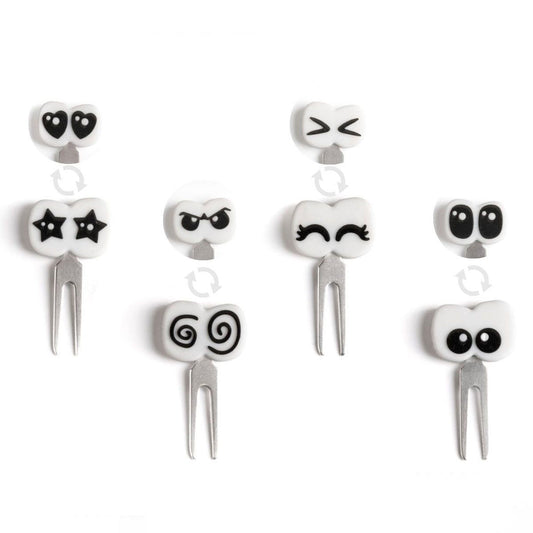 4 mini furculițe din oțel inoxidabil - Ochi