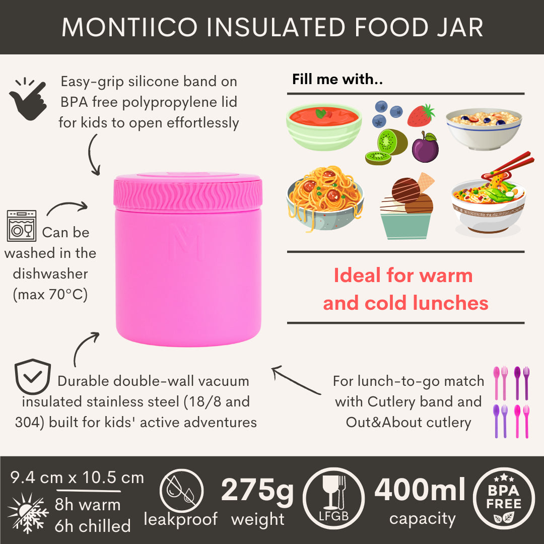 Termos alimentar MontiiCo 400 ml - în mai multe culori