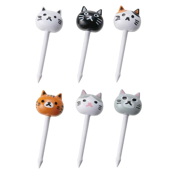6 mini frigărui - capete de pisică