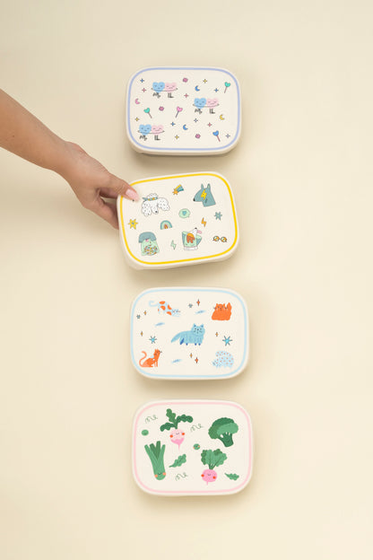 Lunchbox The Cotton Cloud din oțel inoxidabil - Veggie Pals