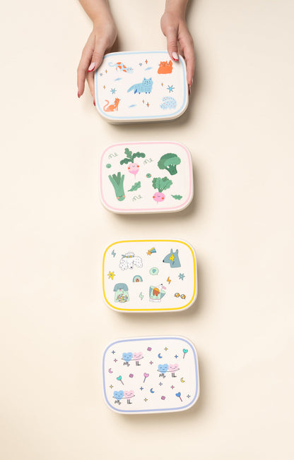 Lunchbox The Cotton Cloud din oțel inoxidabil - Veggie Pals