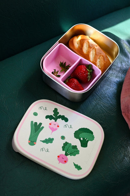 Lunchbox The Cotton Cloud din oțel inoxidabil - Veggie Pals