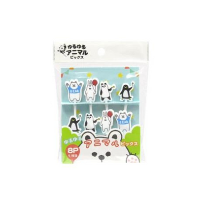 8 mini bețișoare - ursuleț, iepuraș, pinguin