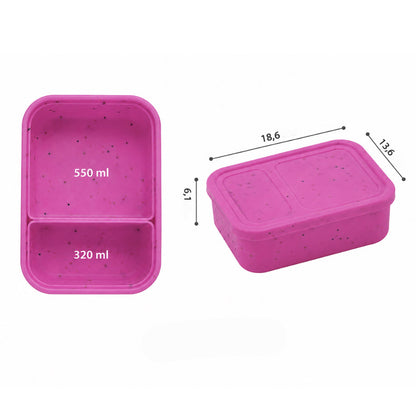AbC Lunchies Flexi Bento Mate 2 – lunchbox din silicon (diverse culori)