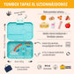 Yumbox Tapas XL Antibes albastru / Curcubeu (4 compartimente)