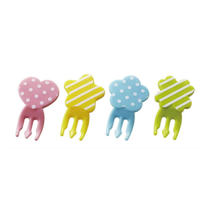 8 mini furculițe - cu dungi și buline