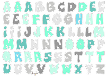 Autocolante Jabalou impermeabile, tip ABC, A5 (culori multiple)