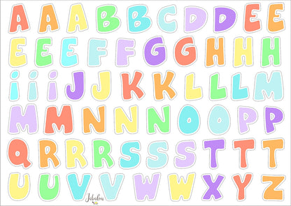 Autocolante Jabalou impermeabile, tip ABC, A5 (culori multiple)