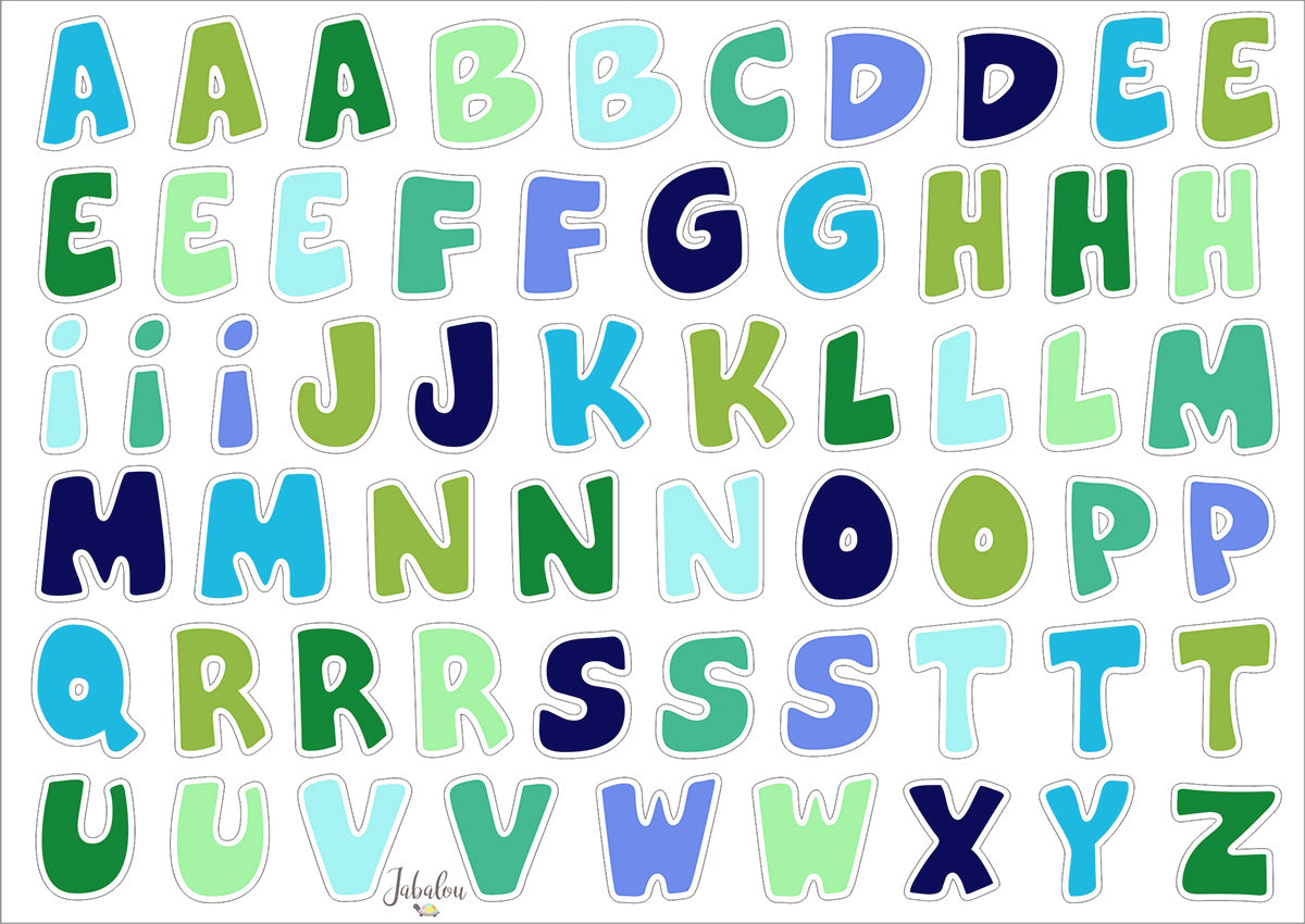 Autocolante Jabalou impermeabile, tip ABC, A5 (culori multiple)