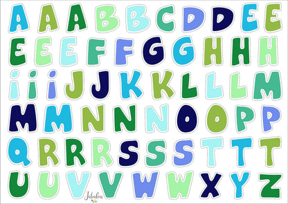 Autocolante Jabalou impermeabile, tip ABC, A5 (culori multiple)