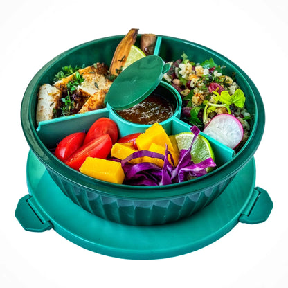 Recipient pentru salate Yumbox - verde închis