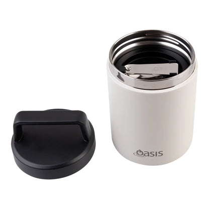 Termos alimentar din oțel inoxidabil Oasis cu lingură și recipient pentru sos, 480 ml (disponibil în mai multe culori)