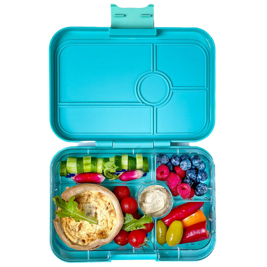 Yumbox Tapas XL Antibes albastru / Pastel Jungle (5 compartimente)