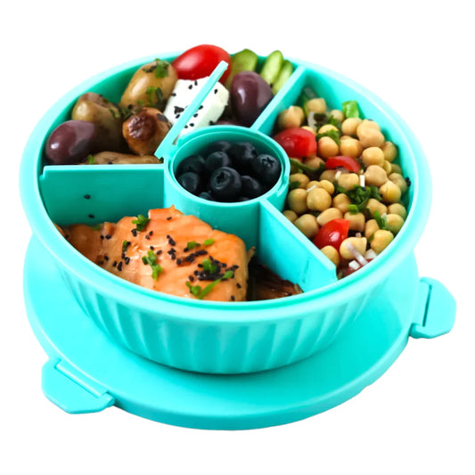 Cutie de salată Yumbox - albastru deschis