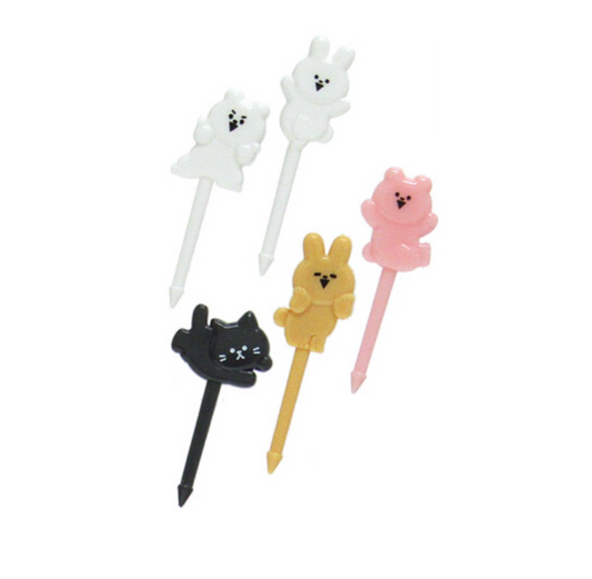 10 mini bețișoare - iepuraș, pisicuță, ursuleț