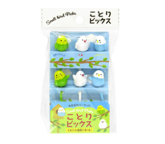 6 mini bețișoare - papagali