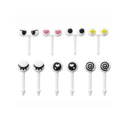 10 mini bețișoare - ochi colorați