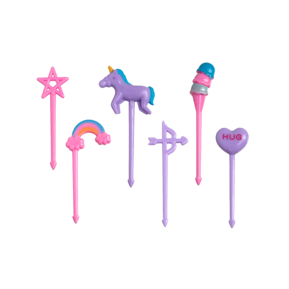 6 mini bețișoare - unicorn