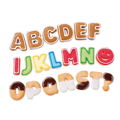 Forme de biscuiți DELÍCIA KIDS ABC (34 buc)