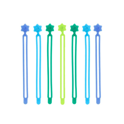 Set benzi din silicon Lunch Punch - Burst (albastru-verde)