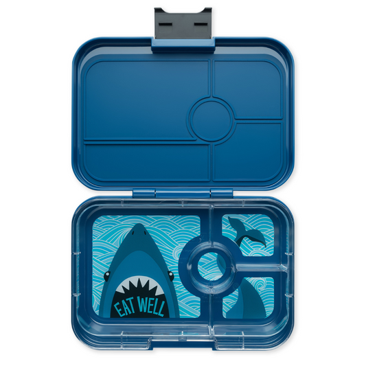 Yumbox Tapas XL Monte Carlo Albastru / Rechin (4 compartimente)