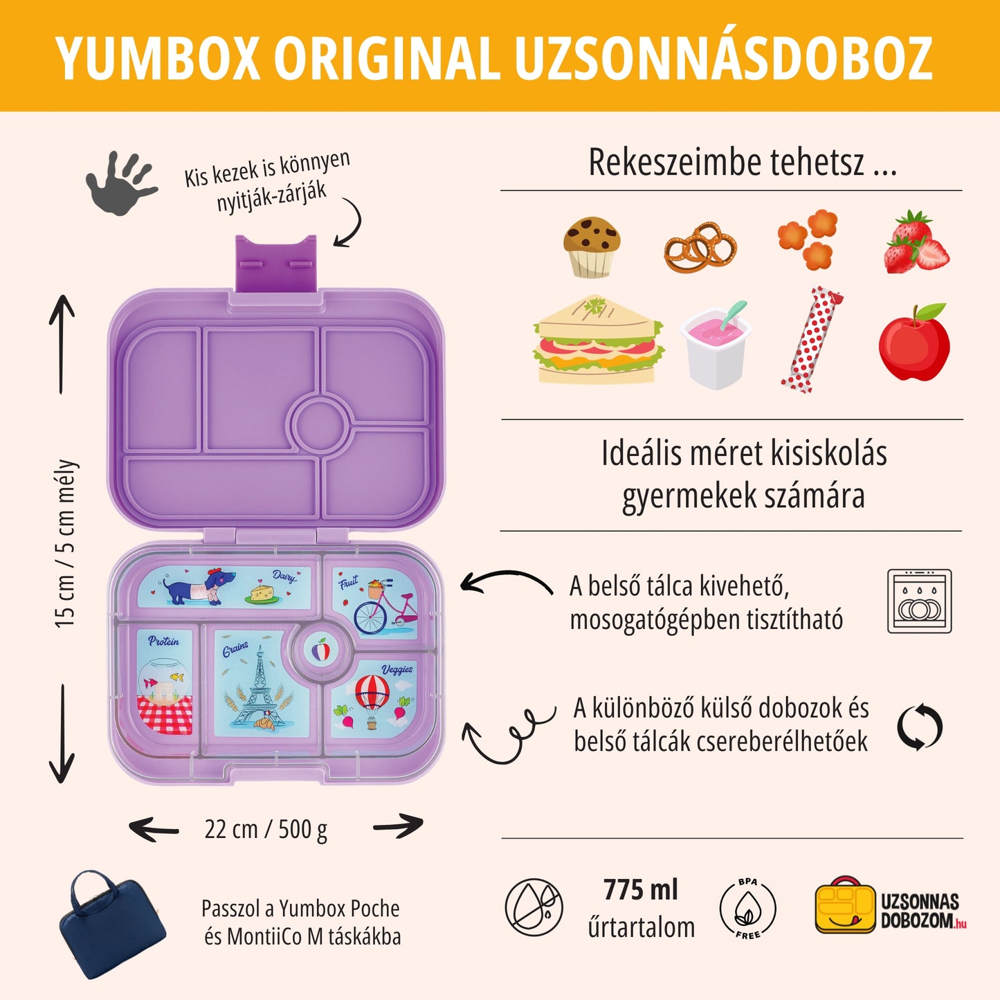Yumbox Original Lulu Mov / Paris