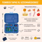 Yumbox Tapas XL Albastru adevărat / Junglă (5 compartimente)