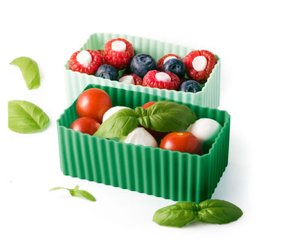 Set dreptunghi din silicon Lekkabox (2 buc, diverse culori)