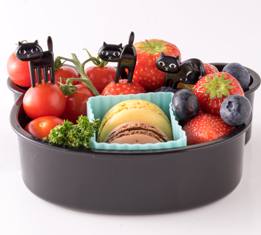 6 mini furculițe - pisici negre