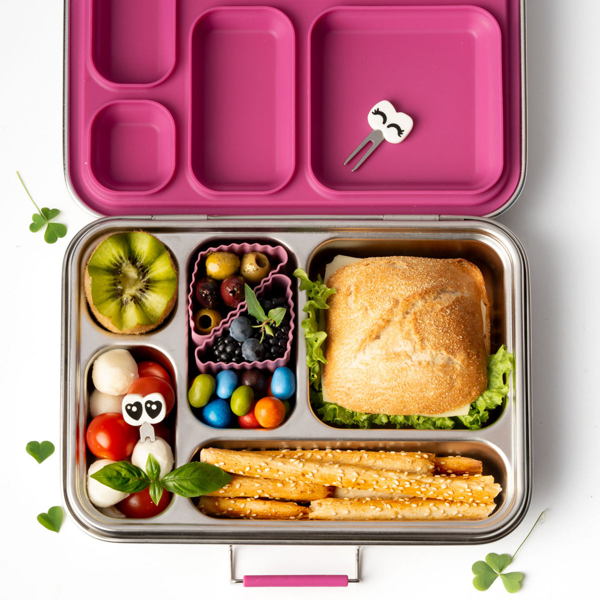 Triunghi din silicon Lekkabox (4 buc.) - diverse culori