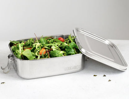 Lekkabox Safe 800 ml - lunchbox din oțel inoxidabil cu 2 forme din silicon