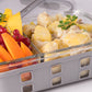 Recipient alimentar din sticlă cu 2 compartimente Lekkabox Prep - 900 ml