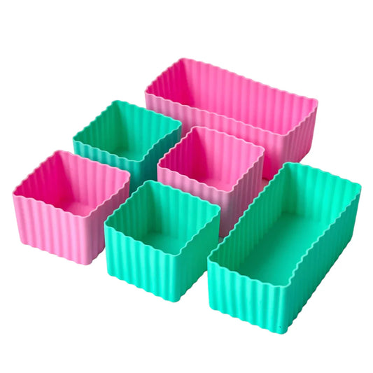 Set cuburi și dreptunghiuri din silicon Yumbox (6 buc.)
