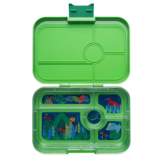 Yumbox Tapas XL Verde Jurassic / Junglă (5 compartimente)